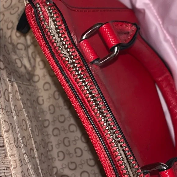 GUESS Red Satchel Bag gently used ❤️ - Picture 5 of 6
